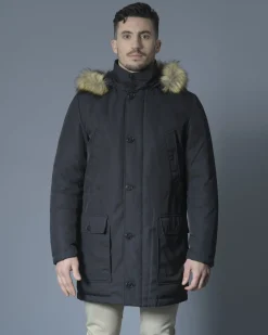 La Piscine Paris Parka à capuche en tissu technique et duvet Lab*Homme Manteaux