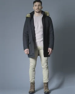 La Piscine Paris Parka à capuche en tissu technique et duvet Lab*Homme Manteaux