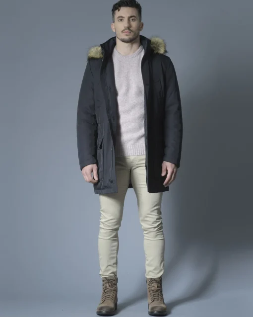 La Piscine Paris Parka à capuche en tissu technique et duvet Lab*Homme Manteaux