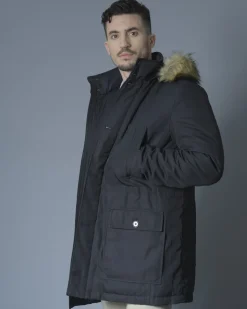 La Piscine Paris Parka à capuche en tissu technique et duvet Lab*Homme Manteaux