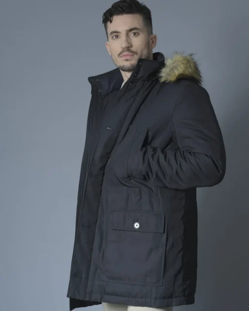 La Piscine Paris Parka à capuche en tissu technique et duvet Lab*Homme Manteaux