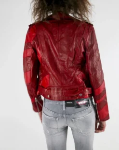 La Piscine Paris Perfecto en cuir à bandes rouges Each Other*Femme Blousons & Vestes