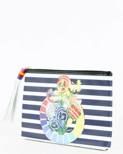 La Piscine Paris Pochette e rayée à motif coloré Mary Katrantzou*Femme Sacs