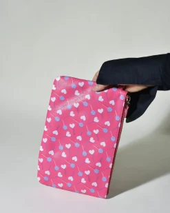 La Piscine Paris Pochette en cuir à imprimé sucettes Coccinelle*Femme Sacs