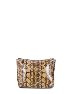 La Piscine Paris Pochette en cuir camel à motifs reptiles Coccinelle*Femme Sacs