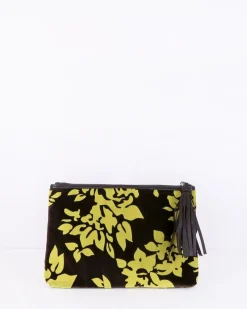 La Piscine Paris Pochette en velours bicolore fleurie Mary Katrantzou*Femme Sacs