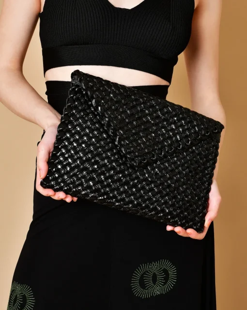 La Piscine Paris Pochette en cuir tressé Falorni*Femme Sacs