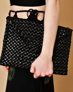 La Piscine Paris Pochette en cuir tressé Falorni*Femme Sacs