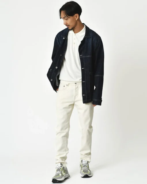 La Piscine Paris Polo à manches courtes en soie et coton Vneck*Homme Polos