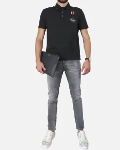 La Piscine Paris Polo en coton à broderie requin L'Edition*Homme Polos