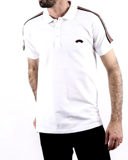 La Piscine Paris Polo en coton piqué à bandes latérales Les Copains*Homme Polos