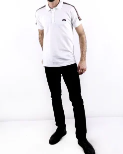La Piscine Paris Polo en coton piqué à bandes latérales Les Copains*Homme Polos