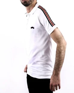 La Piscine Paris Polo en coton piqué à bandes latérales Les Copains*Homme Polos