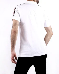 La Piscine Paris Polo en coton piqué à bandes latérales Les Copains*Homme Polos