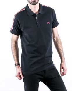 La Piscine Paris Polo en coton piqué à bandes latérales Les Copains*Homme Polos