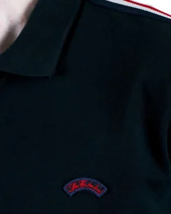 La Piscine Paris Polo en coton piqué à bandes latérales Les Copains*Homme Polos