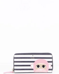 La Piscine Paris Portefeuille en coton marin à motifs fantaisies Kate Spade*Femme Petites Maroquineries