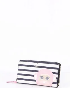 La Piscine Paris Portefeuille en coton marin à motifs fantaisies Kate Spade*Femme Petites Maroquineries