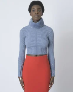 La Piscine Paris Pull à col fourrure Elisabetta Franchi*Femme Pulls & Cardigans