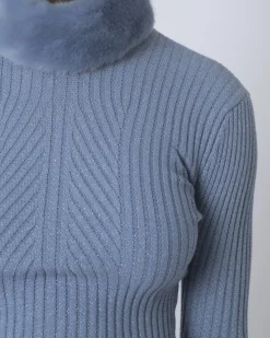 La Piscine Paris Pull à col fourrure Elisabetta Franchi*Femme Pulls & Cardigans