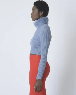 La Piscine Paris Pull à col fourrure Elisabetta Franchi*Femme Pulls & Cardigans
