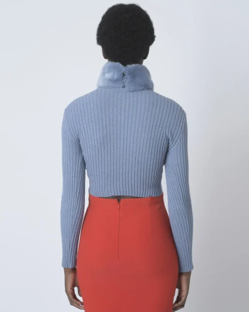 La Piscine Paris Pull à col fourrure Elisabetta Franchi*Femme Pulls & Cardigans