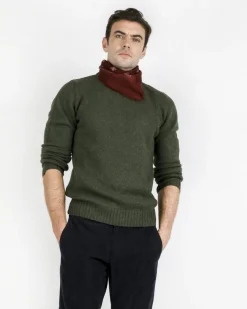 La Piscine Paris Pull à col rond en laine suisse vert militaire Casheart*Homme Pulls & Gilets