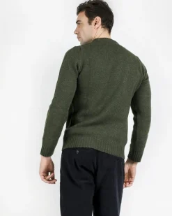 La Piscine Paris Pull à col rond en laine suisse vert militaire Casheart*Homme Pulls & Gilets