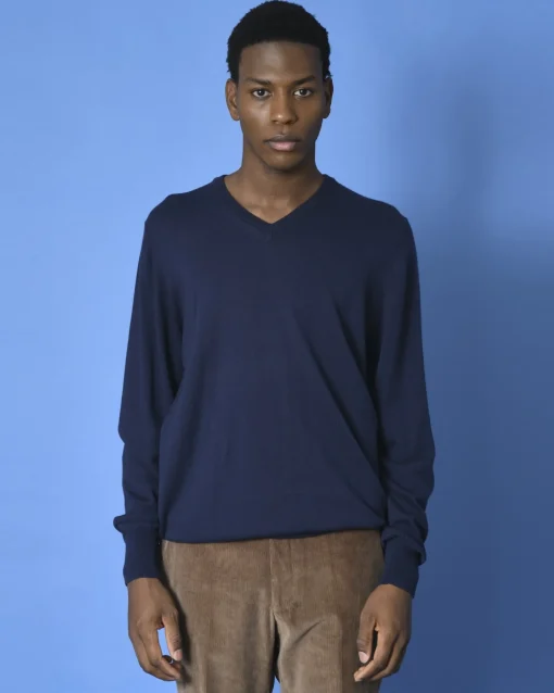 La Piscine Paris Pull à col V Breuer*Homme Pulls & Gilets