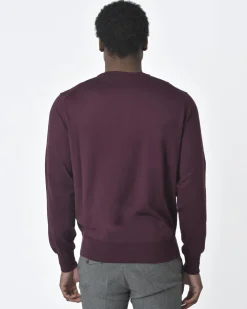 La Piscine Paris Pull aubergine Vneck*Homme Pulls & Gilets