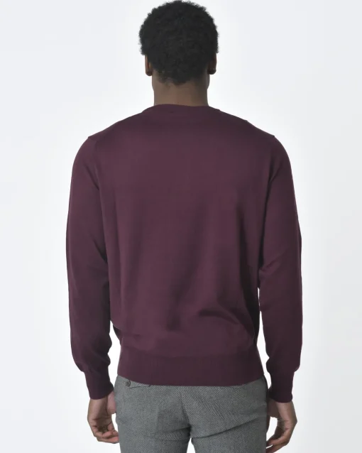 La Piscine Paris Pull aubergine Vneck*Homme Pulls & Gilets