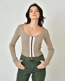 La Piscine Paris Pull à rayures bicolores Palm Angels*Femme Pulls & Cardigans