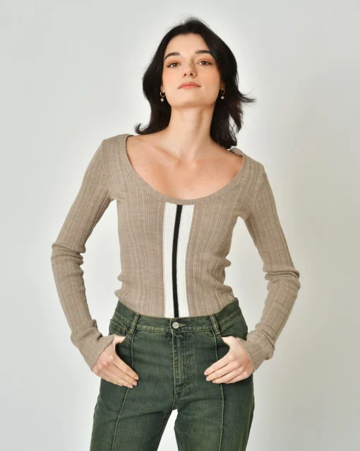 La Piscine Paris Pull à rayures bicolores Palm Angels*Femme Pulls & Cardigans
