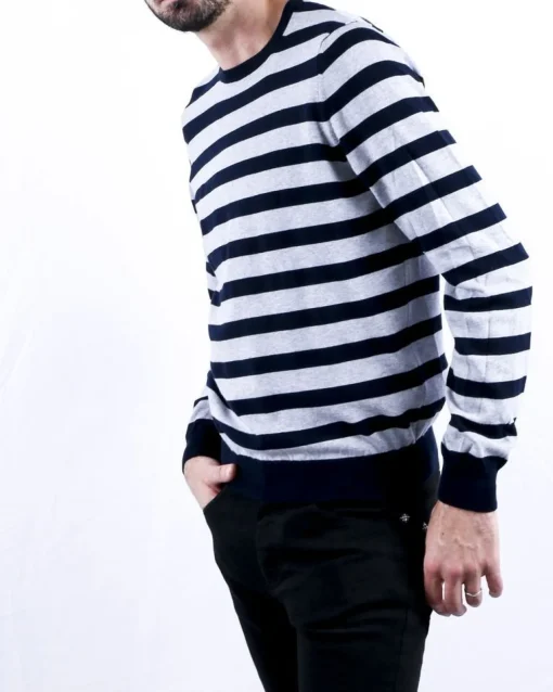 La Piscine Paris Pull bicolore en coton à rayures Les Copains*Homme Pulls & Gilets