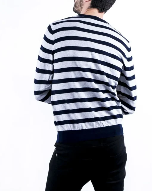 La Piscine Paris Pull bicolore en coton à rayures Les Copains*Homme Pulls & Gilets