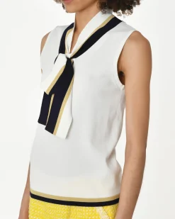 La Piscine Paris Pull bord bleu Edward Achour*Femme Pulls & Cardigans