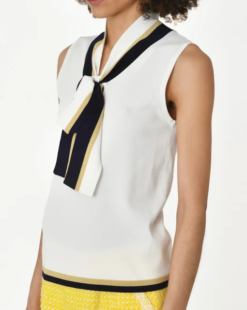 La Piscine Paris Pull bord bleu Edward Achour*Femme Pulls & Cardigans