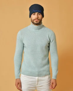 La Piscine Paris Pull clair et blanc en laine mélangée Wool & Co*Homme Pulls & Gilets