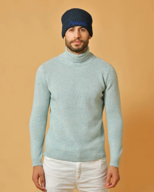 La Piscine Paris Pull clair et blanc en laine mélangée Wool & Co*Homme Pulls & Gilets