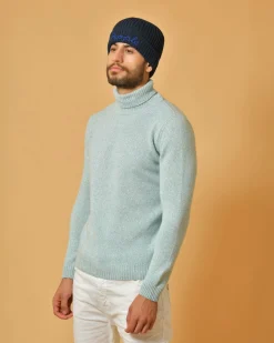 La Piscine Paris Pull clair et blanc en laine mélangée Wool & Co*Homme Pulls & Gilets