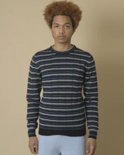 La Piscine Paris Pull col rond à rayures Daniele Fiesoli*Homme Pulls & Gilets