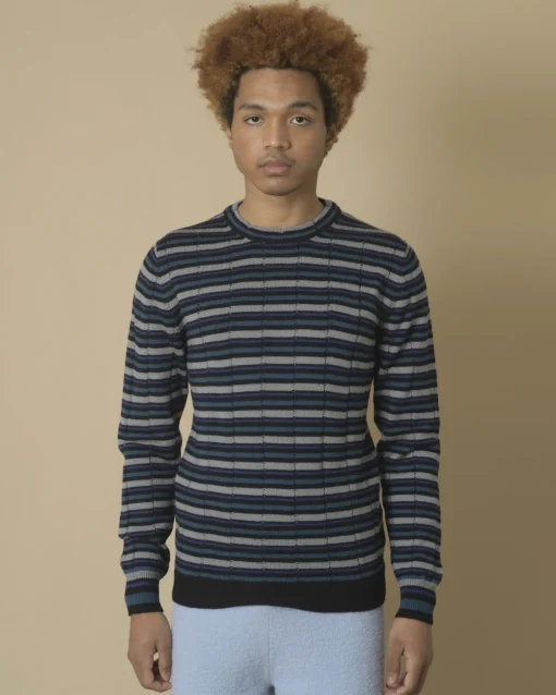 La Piscine Paris Pull col rond à rayures Daniele Fiesoli*Homme Pulls & Gilets