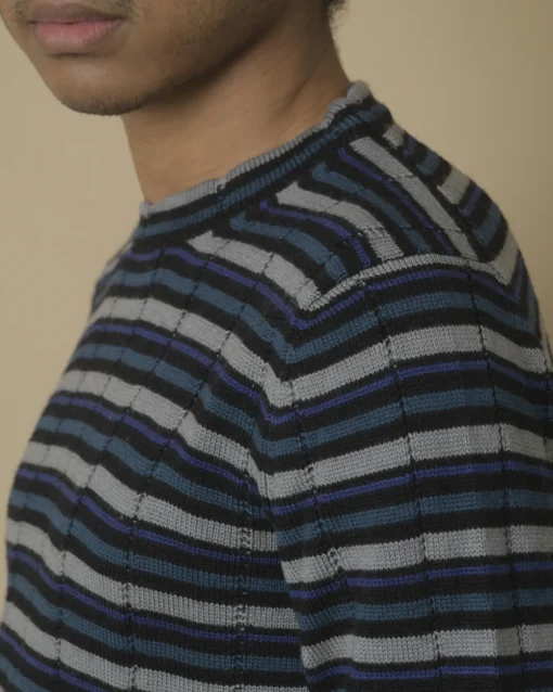 La Piscine Paris Pull col rond à rayures Daniele Fiesoli*Homme Pulls & Gilets