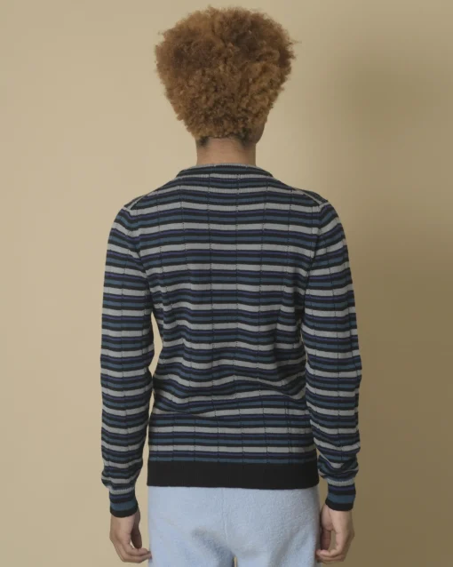 La Piscine Paris Pull col rond à rayures Daniele Fiesoli*Homme Pulls & Gilets