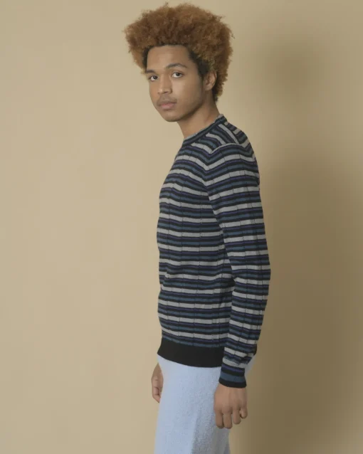 La Piscine Paris Pull col rond à rayures Daniele Fiesoli*Homme Pulls & Gilets