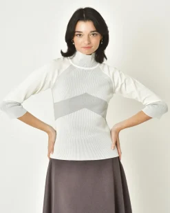 La Piscine Paris Pull col roulé à rayures Malloni*Femme Pulls & Cardigans