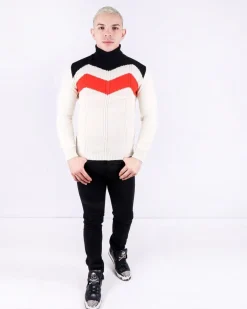 La Piscine Paris Pull col roulé en alpaga tricolore Daniele Fiesoli*Homme Pulls & Gilets