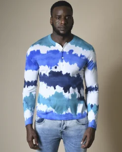 La Piscine Paris Pull en cachemire et soie à imprimé tie & dye Canessa*Homme Pulls & Gilets