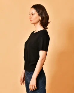 La Piscine Paris Pull en coton à manches courtes Emma White*Femme Pulls & Cardigans