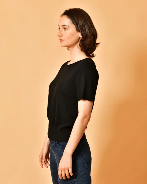 La Piscine Paris Pull en coton à manches courtes Emma White*Femme Pulls & Cardigans